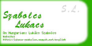 szabolcs lukacs business card